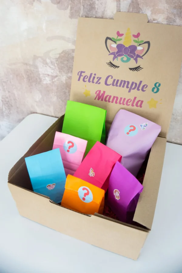 Caja sorpresa de Unicornios